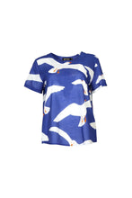 Load image into Gallery viewer, FLOCK TOP - BLUE COTTON VOILE