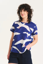 Load image into Gallery viewer, FLOCK TOP - BLUE COTTON VOILE