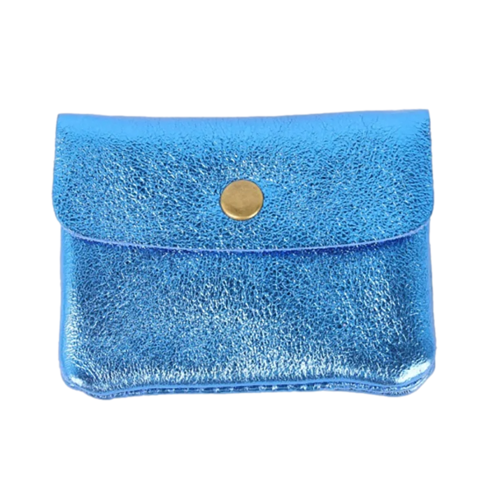 METALLIC COIN PURSE - ELECTRIC BLUE