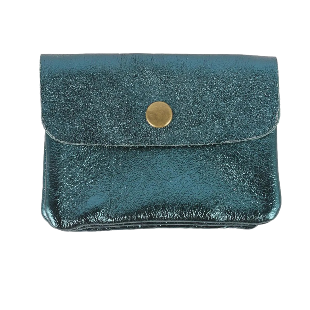 METALLIC COIN PURSE - EMERALD
