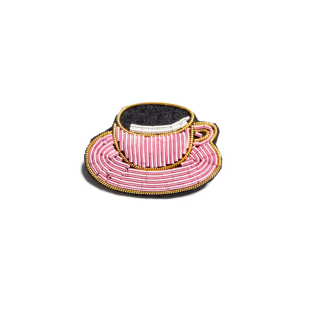 BEADED BROOCH - CUP of TEA