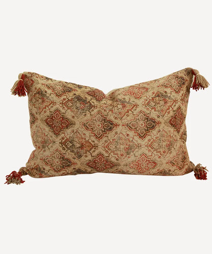 FADED FILIGREE PRINT CUSHION