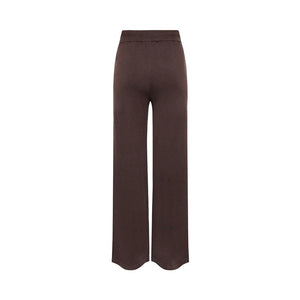NINA KNIT TROUSER - DARK BROWN