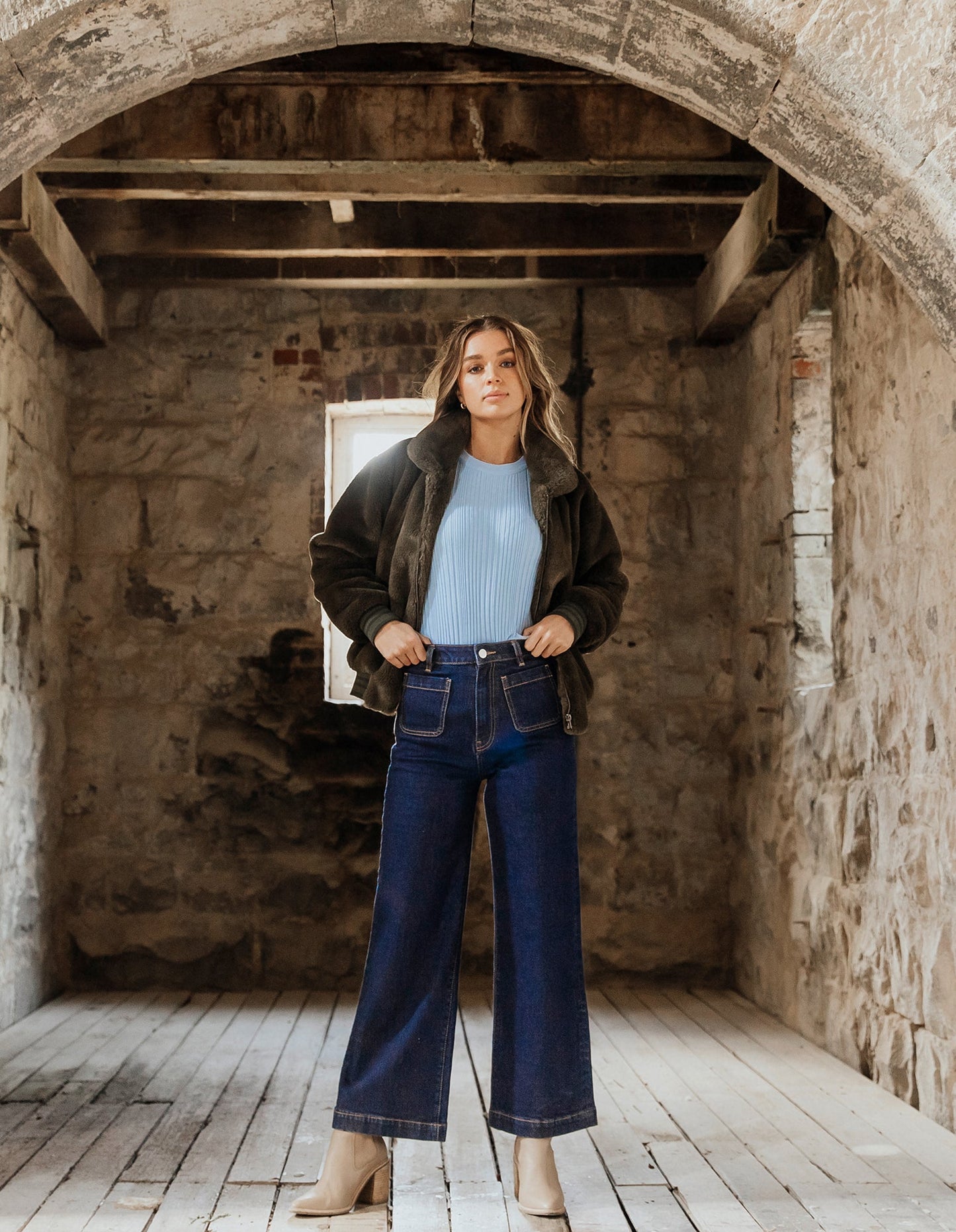 SARAH WIDE LEG JEAN - INDIGO