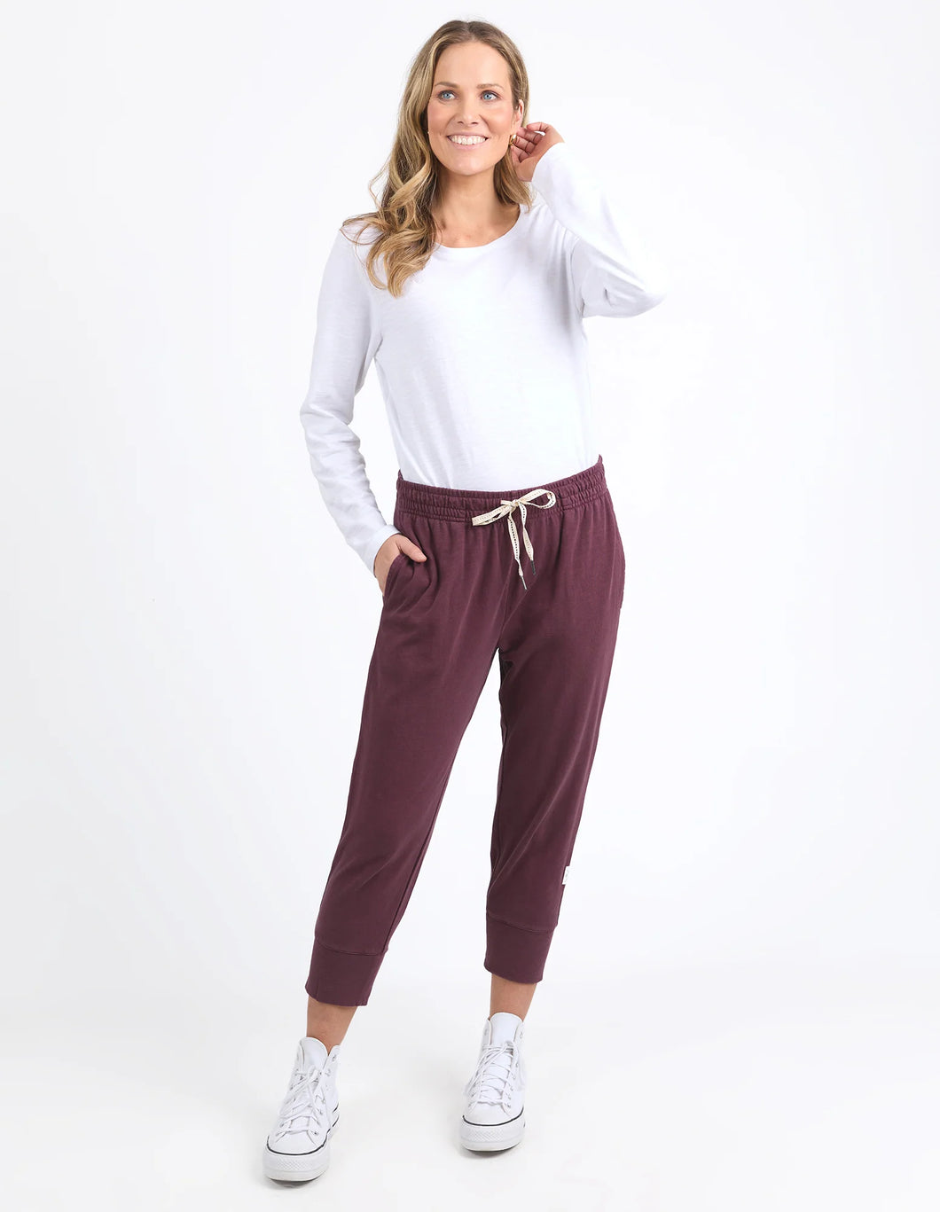 BRUNCH PANT - MERLOT