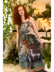 BOHÈME SLIP DRESS WITH DEER