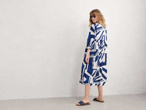 EARTHS COLOURS DRESS - HARBOUR SAILS CHALK