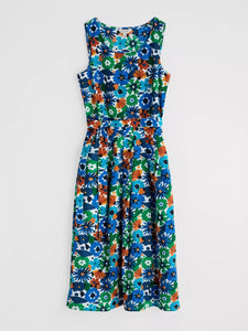 BELLE DRESS - SCREENPRINT FLORAL CHALK
