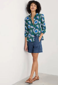 LARISSA SHIRT - BOLD SUNFLOWER MARINE