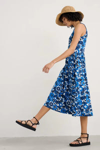 PORTHMEOR WAVE DRESS - SCREENPRINT FLORAL CARGO