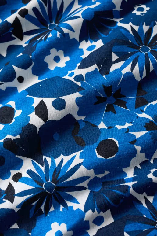 PORTHMEOR WAVE DRESS - SCREENPRINT FLORAL CARGO