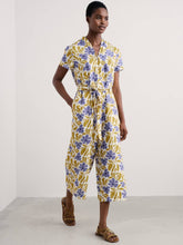 Load image into Gallery viewer, TREEN COVE JUMPSUIT - LEAFY FLORAL CHALK PEAR