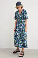 Load image into Gallery viewer, CHATEAUX DRESS (HALF-SLEEVE) - CRAYON FLORAL DARK DRIFT