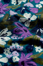 Load image into Gallery viewer, CHATEAUX DRESS (HALF-SLEEVE) - CRAYON FLORAL DARK DRIFT