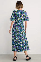 Load image into Gallery viewer, CHATEAUX DRESS (HALF-SLEEVE) - CRAYON FLORAL DARK DRIFT