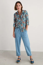 Load image into Gallery viewer, LARISSA SHIRT - WILD HOLLYHOCK DARK DRIFT