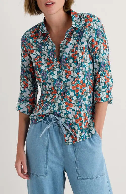 LARISSA SHIRT - WILD HOLLYHOCK DARK DRIFT