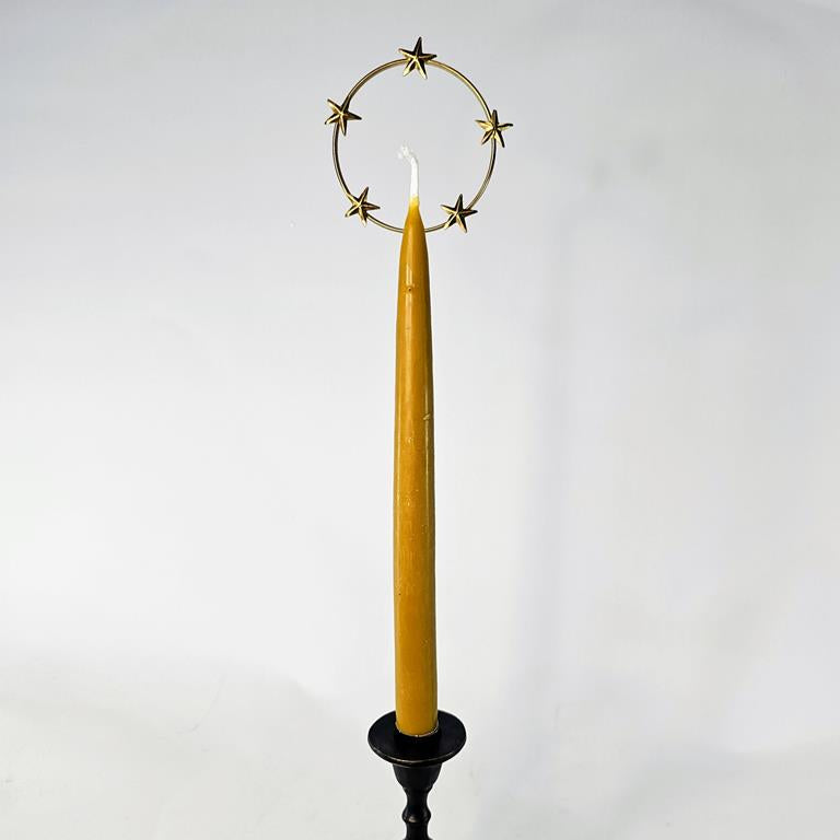 GOLD 5 STAR CANDLE HALO