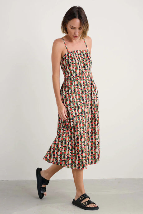 MADERN DRESS - TABLE FLOWERS DARK CITRON