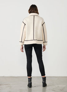 FAUX SUEDE & SHERPA JACKET