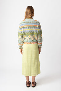 BOMBER JACKET - MOROCCO PATTERN - PASTEL GREEN