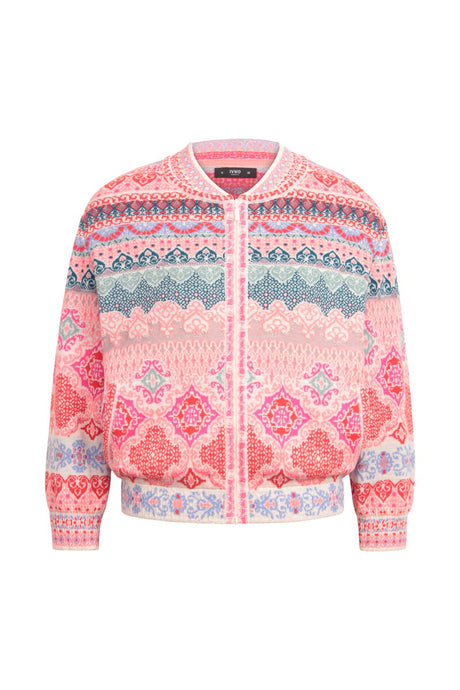 BOMBER JACKET - MOROCCO PATTERN - CORAL