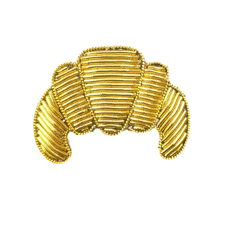BEADED BROOCH - CROISSANT