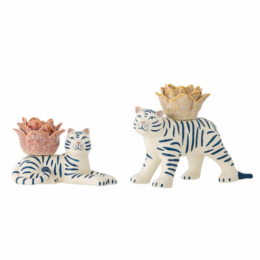 RORY TIGER CANDLE HOLDER SET