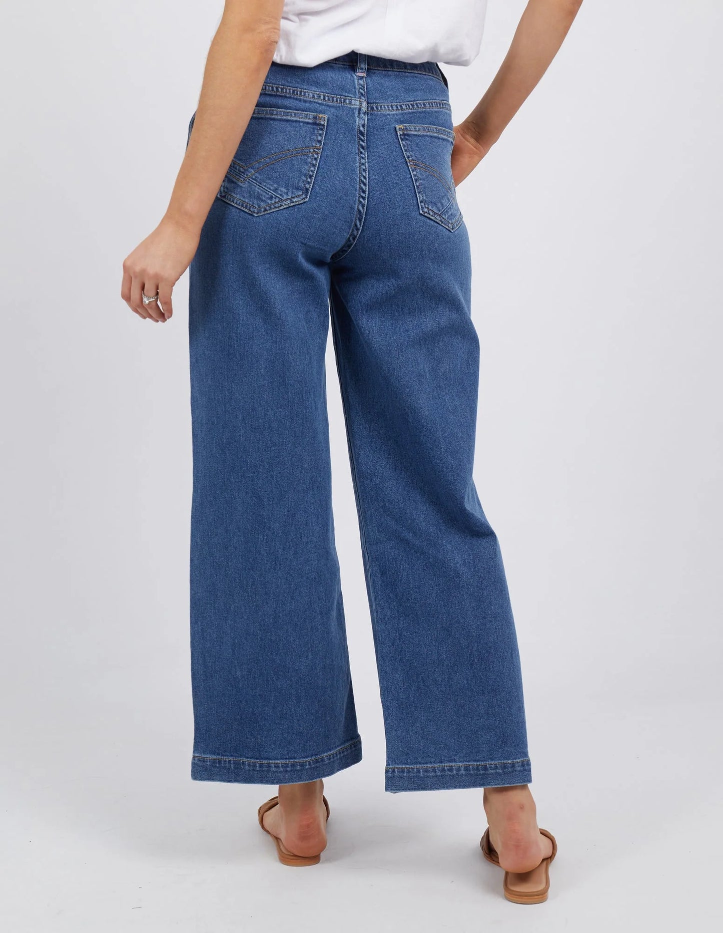 IZZY WIDE LEG JEAN - DARK BLUE WASH