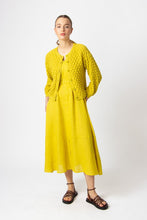 Load image into Gallery viewer, SOLID CARDIGAN - STRUCTURE PATTERN - YELLOW