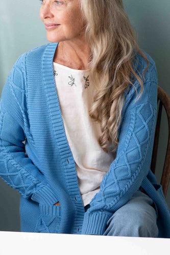 CHARLI CARDIGAN - LICHEN BLUE