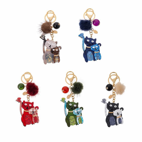 CAT & KITTEN KEYRING