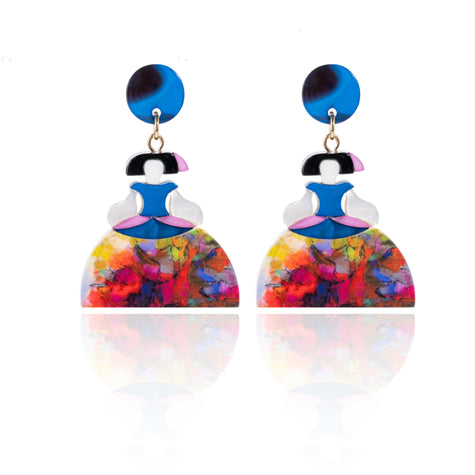 SPANISH LADY IN DRESS EARRINGS