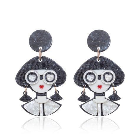 GLASSES GIRL EARRINGS