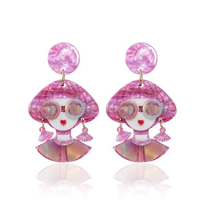 GLASSES GIRL EARRINGS
