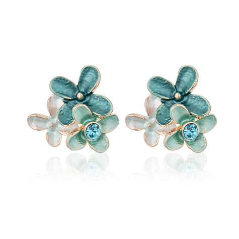 BLUE FLOWER EARRINGS