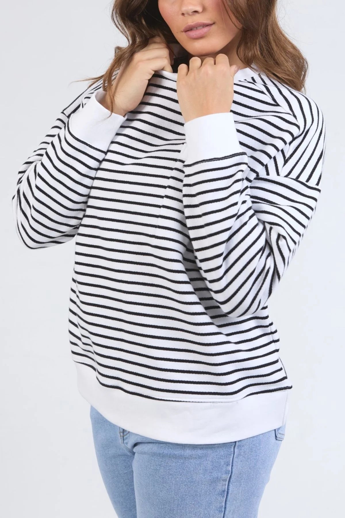ORIGINAL STRIPE CREW - WHITE / BLACK