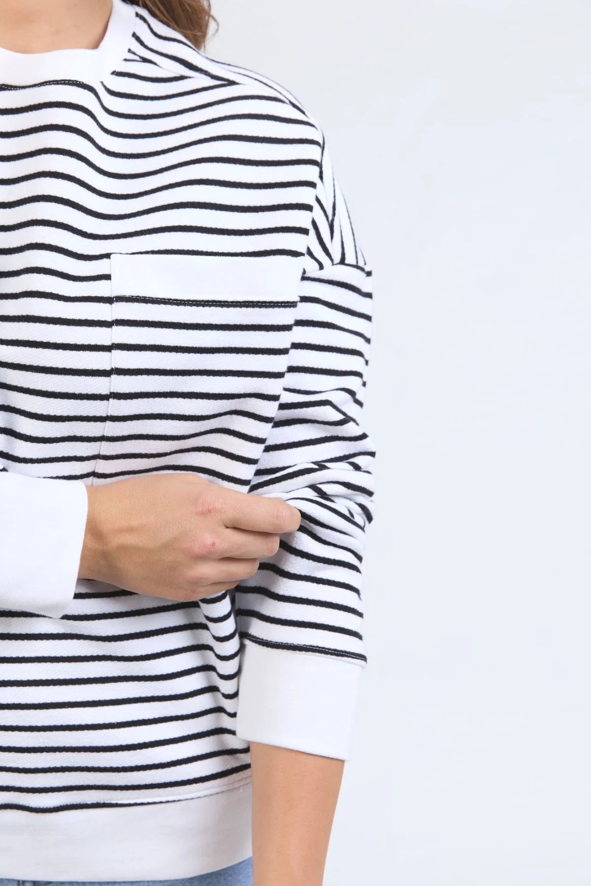 ORIGINAL STRIPE CREW - WHITE / BLACK