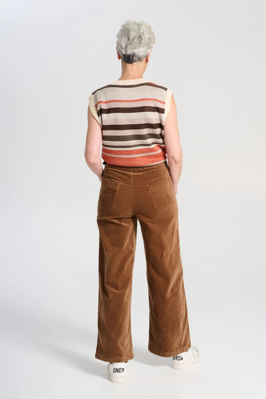 PEGGY PARIS LONG PANTS - SOFT VELVET - CAFE