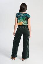 Load image into Gallery viewer, PEGGY PARIS LONG PANTS - SOFT VELVET - FOREST GREEN
