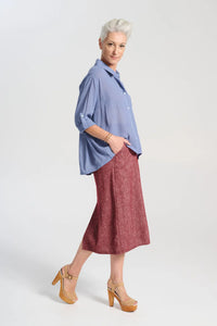 HELBURN HAVEN SKIRT - VINO