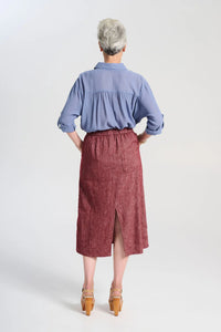 HELBURN HAVEN SKIRT - VINO