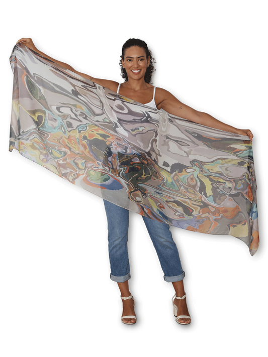THE ARTIST’S LABEL SCARF - COLOUR IS A SYMPHONY OF MEMORIES