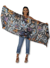 Load image into Gallery viewer, THE ARTIST’S LABEL SCARF - NIGHT FLOWERS