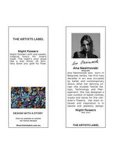 Load image into Gallery viewer, THE ARTIST’S LABEL SCARF - NIGHT FLOWERS