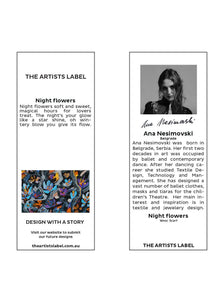 THE ARTIST’S LABEL SCARF - NIGHT FLOWERS