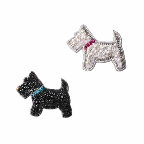 BEADED BROOCH - SCOTTIE DOG