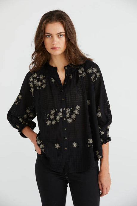 FLORA SHIRT - BLACK