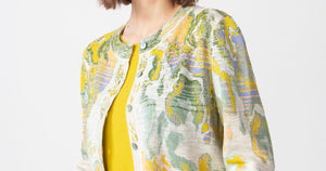 SHORT CARDIGAN - TERRAIN PATTERN