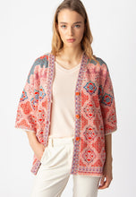 Load image into Gallery viewer, LONG CARDIGAN - MOROCCO PATTERN - CORAL